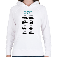 PRINTFASHION Görény - Női kapucnis pulóver - Fehér