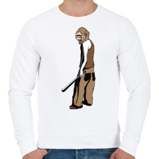 PRINTFASHION Gorilla baseball ütővel - Férfi pulóver - Fehér