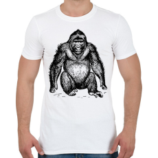 PRINTFASHION Gorilla - Férfi póló - Fehér