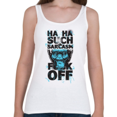 PRINTFASHION Gorilla - fuck off - Női atléta - Fehér