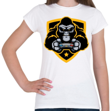 PRINTFASHION Gorilla Gamer - Női póló - Fehér női póló