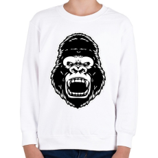 PRINTFASHION Gorilla - Gyerek pulóver - Fehér