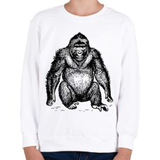 PRINTFASHION Gorilla - Gyerek pulóver - Fehér gyerek pulóver, kardigán