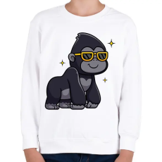 PRINTFASHION gorilla - Gyerek pulóver - Fehér
