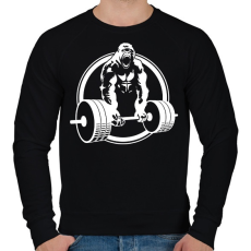PRINTFASHION Gorilla gym - Férfi pulóver - Fekete