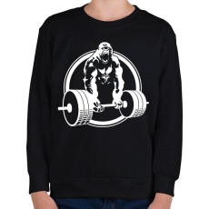 PRINTFASHION Gorilla gym - Gyerek pulóver - Fekete