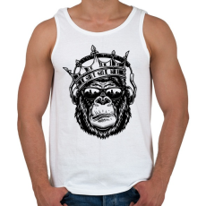 PRINTFASHION Gorilla king - Férfi atléta - Fehér