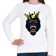 PRINTFASHION Gorilla king - Női pulóver - Fehér