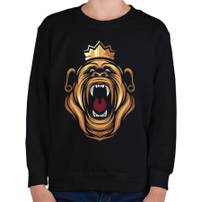 PRINTFASHION Gorilla király - Gyerek pulóver - Fekete gyerek pulóver, kardigán