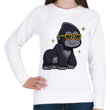 PRINTFASHION gorilla - Női pulóver - Fehér női pulóver, kardigán