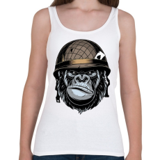PRINTFASHION Gorilla Soldier - Női atléta - Fehér