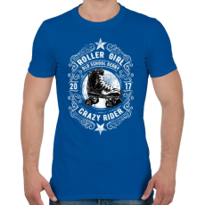 PRINTFASHION Görkorcsolyás lány - Férfi póló - Királykék