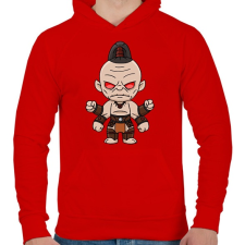 PRINTFASHION Goro - Férfi kapucnis pulóver - Piros férfi pulóver, kardigán