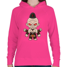 PRINTFASHION Goro - Női kapucnis pulóver - Fukszia