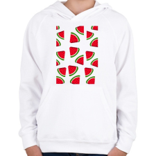 PRINTFASHION Görögdinnye - Gyerek kapucnis pulóver - Fehér gyerek pulóver, kardigán