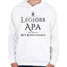 PRINTFASHION got-legjobb-apa-black - Gyerek kapucnis pulóver - Fehér gyerek pulóver, kardigán