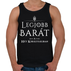 PRINTFASHION got-legjobb-barat-white - Férfi atléta - Fekete