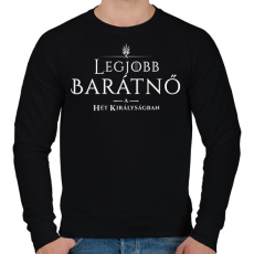 PRINTFASHION got-legjobb-baratno-white - Férfi pulóver - Fekete