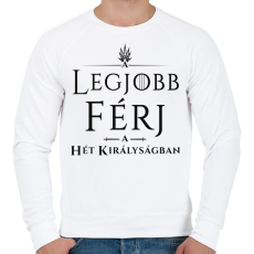 PRINTFASHION got-legjobb-ferj-black - Férfi pulóver - Fehér
