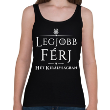 PRINTFASHION got-legjobb-ferj-white - Női atléta - Fekete női trikó
