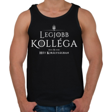 PRINTFASHION got-legjobb-kollega-white - Férfi atléta - Fekete