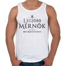 PRINTFASHION got-legjobb-mernok-black - Férfi atléta - Fehér