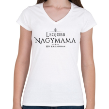 PRINTFASHION got-legjobb-nagymama-black - Női V-nyakú póló - Fehér női póló