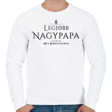 PRINTFASHION got-legjobb-nagypapa-black - Férfi pulóver - Fehér