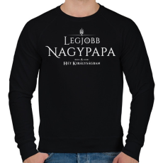 PRINTFASHION got-legjobb-nagypapa-white - Férfi pulóver - Fekete