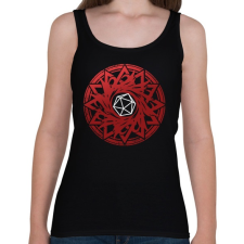 PRINTFASHION Goth kör (Vörös) - Női atléta - Fekete női trikó