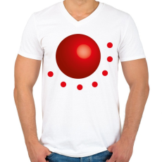 PRINTFASHION GR002 - Férfi V-nyakú póló - Fehér