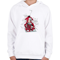 PRINTFASHION Graffiti - baba - Gyerek kapucnis pulóver - Fehér