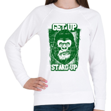 PRINTFASHION Graffiti - Gorilla - Női pulóver - Fehér női pulóver, kardigán