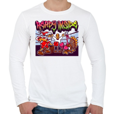 PRINTFASHION Graffiti - Karácsony - Férfi hosszú ujjú póló - Fehér férfi póló