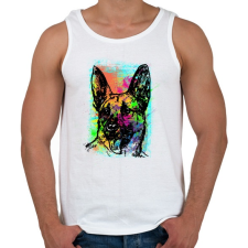 PRINTFASHION Graffiti - Németjuhász - Férfi atléta - Fehér atléta, trikó