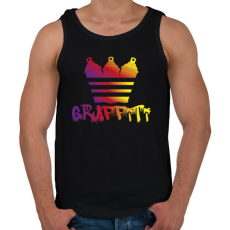 PRINTFASHION Graffiti sprac - Férfi atléta - Fekete