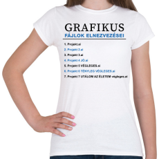 PRINTFASHION Grafikus fájlok elneveezései - Női póló - Fehér
