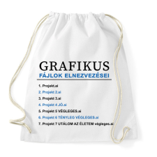 PRINTFASHION Grafikus fájlok elneveezései - Sportzsák, Tornazsák - Fehér tornazsák
