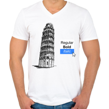PRINTFASHION Grafikus humor - Férfi V-nyakú póló - Fehér férfi póló