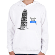 PRINTFASHION Grafikus humor - Gyerek kapucnis pulóver - Fehér gyerek pulóver, kardigán
