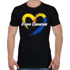 PRINTFASHION gran canaria - Férfi póló - Fekete férfi póló