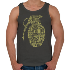 PRINTFASHION Gránát - Férfi atléta - Sötétszürke atléta, trikó