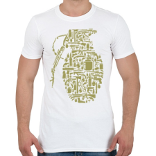 PRINTFASHION Gránát - Férfi póló - Fehér férfi póló