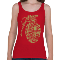 PRINTFASHION Gránát - Női atléta - Cseresznyepiros