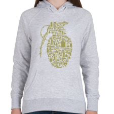 PRINTFASHION Gránát - Női kapucnis pulóver - Sport szürke női pulóver, kardigán