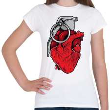 PRINTFASHION Gránát szív - Női póló - Fehér női póló