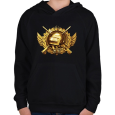 PRINTFASHION Grandmaster - PUBG (Conqueror) - Gyerek kapucnis pulóver - Fekete