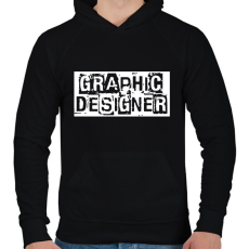 PRINTFASHION Graphic designer - Férfi kapucnis pulóver - Fekete