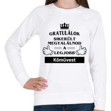 PRINTFASHION Gratulálok sikerült megtalálnod a legjobb kőművest - Női pulóver - Fehér női pulóver, kardigán