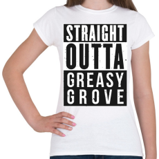 PRINTFASHION Greasy Grove - Női póló - Fehér